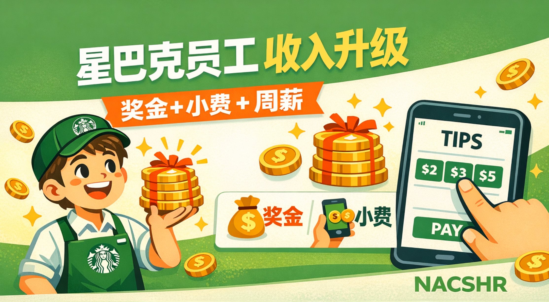 Starbucks推出新的员工激励新计划：最高1200美元年奖金，全面提升一线员工收入